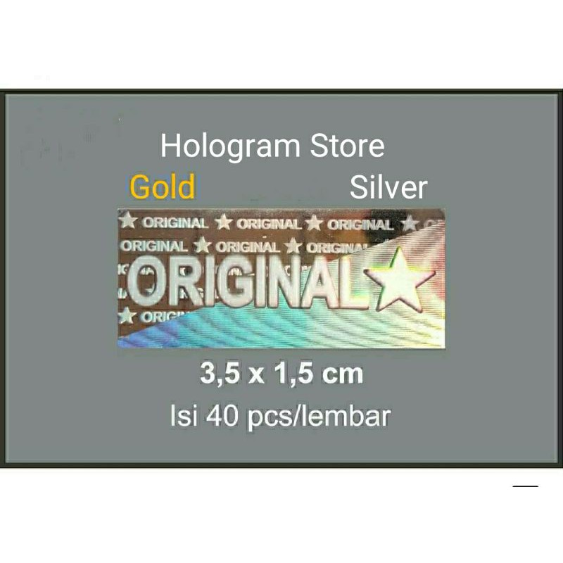 

Stiker hologram original bintang
