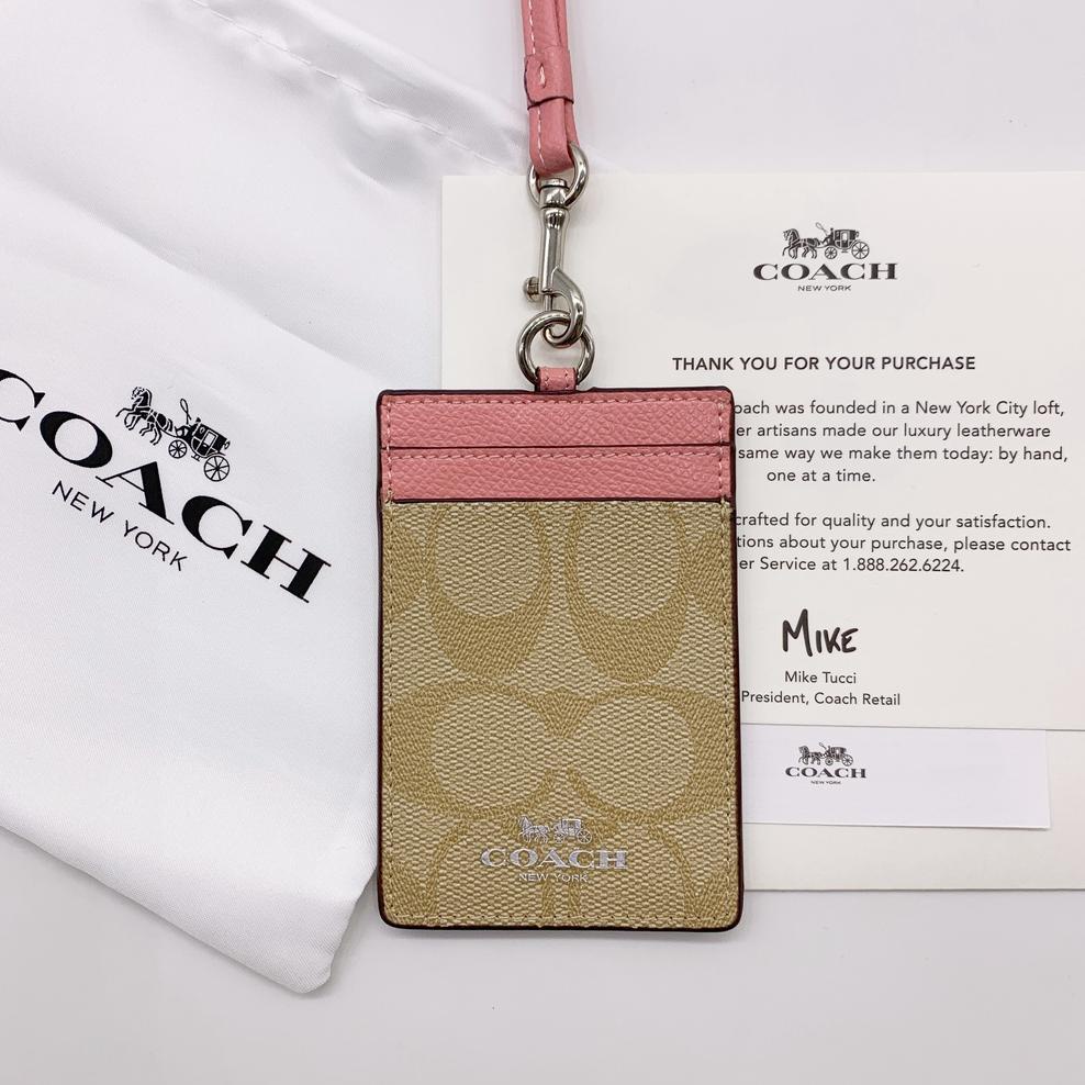 

<PaK✿> (Original) COACH lanyard Kartu kerja Pemegang kartu id DIY klasik Name tag holder Four color |Harga.promo