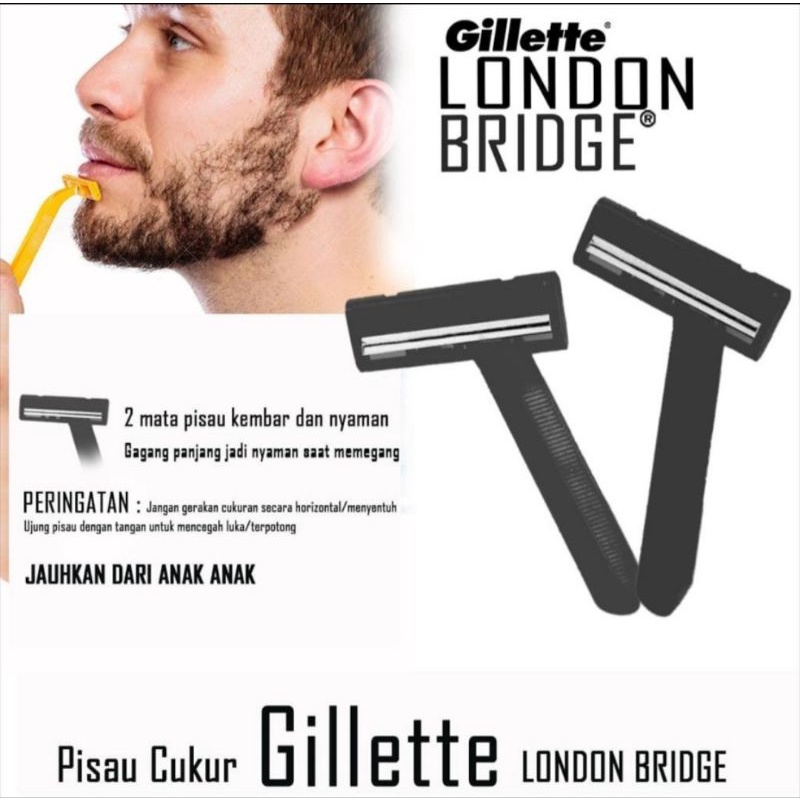 Gillette London Bridge 2 Layer Alat Cukur / Pisau Cukur //Cukuran Gillete