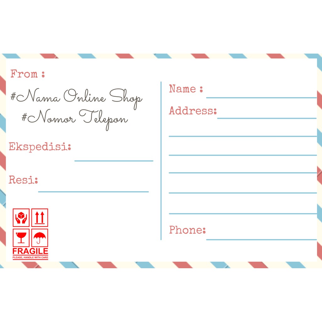 

Kertas Pengiriman Ekspedisi Untuk Online Shop Isi 100 Pcs