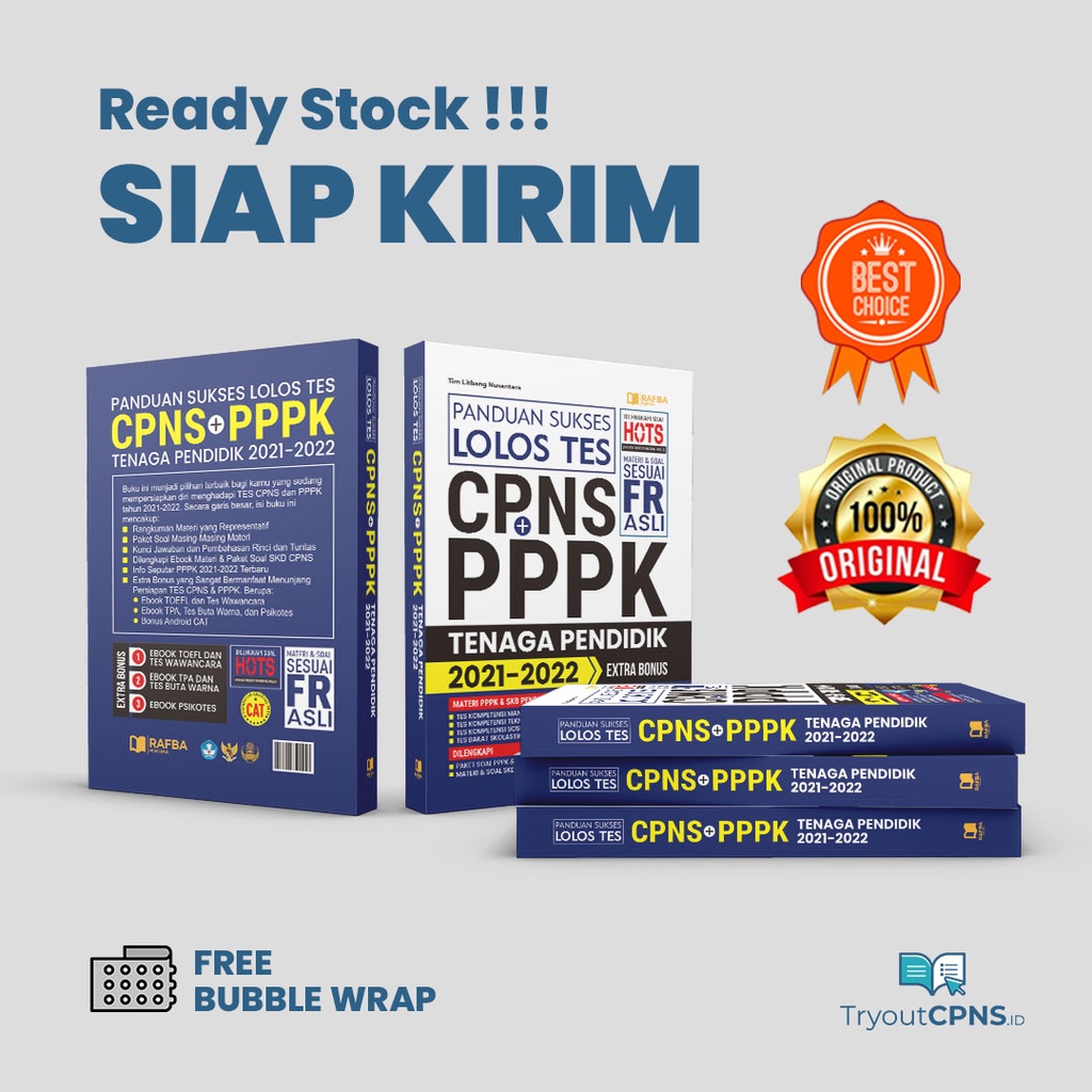 BUKU CPNS PPPK || BUKU PANDUAN SUKSES LOLOS TES CPNS & P3K TENAGA PENDIDIK 2021-2022 (FR ASLI)