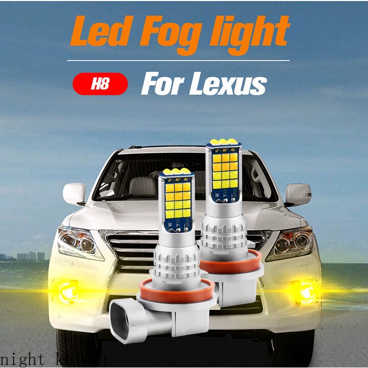 2pcs Lampu Kabut LED Canbus H11 H16 No Error Untuk Lexus IS250 IS350 IS200T IS F LX570 RX400H RX350 Rx450 20h