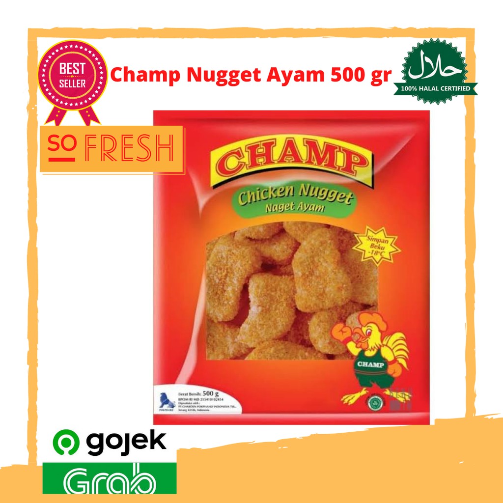 

CHAMP CHICKEN NUGGET 500 GR - NAGET AYAM 500 GR