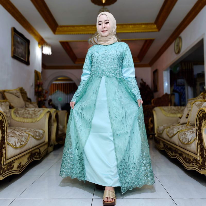 Gamis Brukat Tile Premium Dress Kondangan Namira