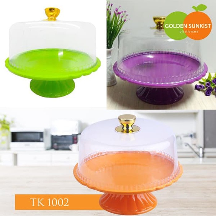 Tempat Kue Golden Sunkist Tk 1002 - Wadah Saji Kue Tar Atau Lauk Pauk - Hijau Muda