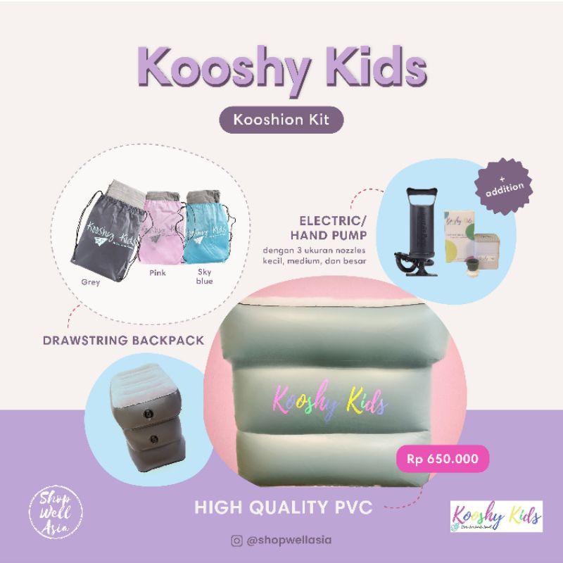 Kooshy kids kooshion kursi tiup ( electric pump)