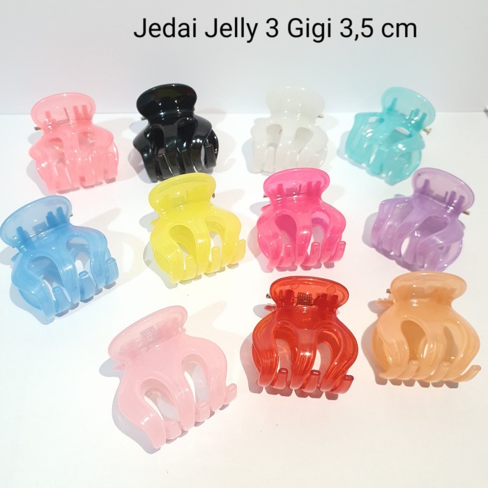 Jedai Medium JELLY 3 GIGI Ukuran 3,5 CM Jepitan Import Murah