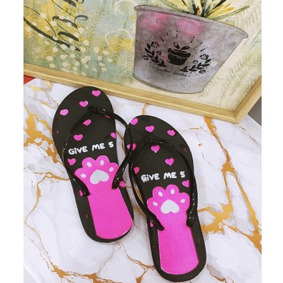 OS Sandal Jepit Sendal Fashion Motif GIVE ME 5