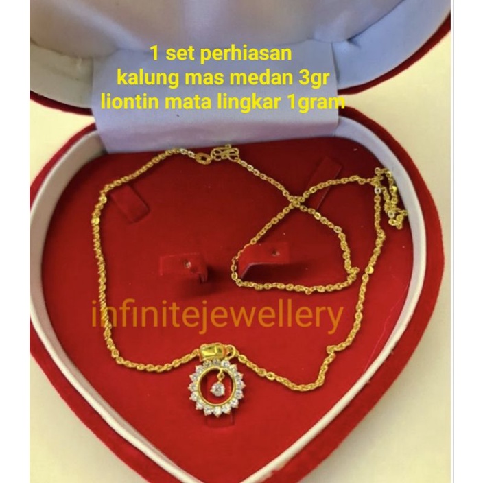 1 set perhiasan emas muda