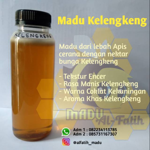 

Madu Asli nektar kelengkeng 250ml,500ml,1liter