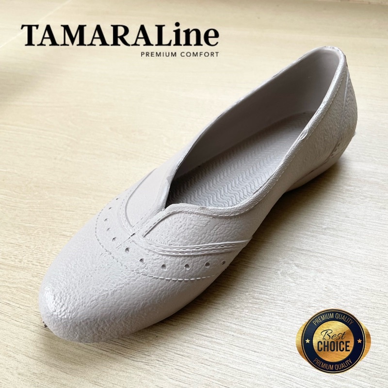 Sepatu Karet Wanita Suster Dewasa / Remaja - TAMARALINE 115 / Bahan Premium Lentur Empuk Ringan Kuat Anti Slip Anti Air / Model Casual Capung Balet Santai Rumah Kerja Outdoor Kamar Mandi  Murah Original