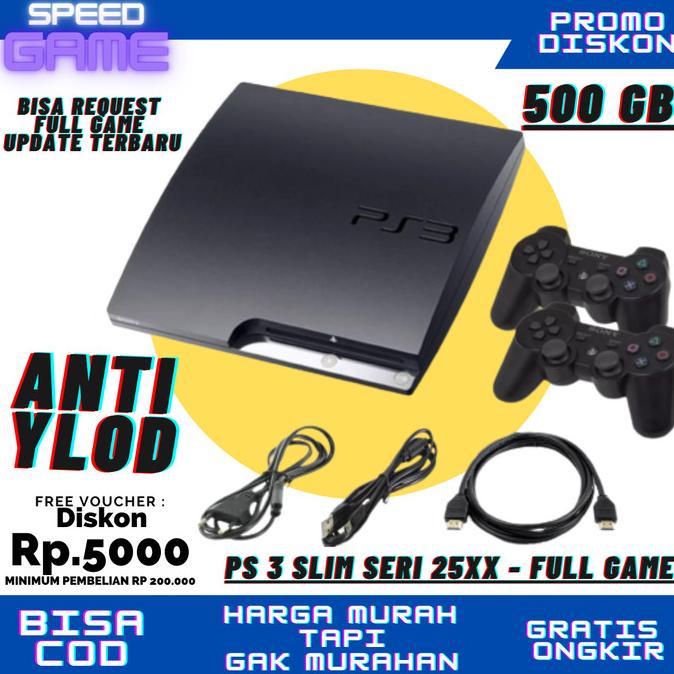 SONY PS 3 PS3 SLIM CFW 500GB SERI 25XX