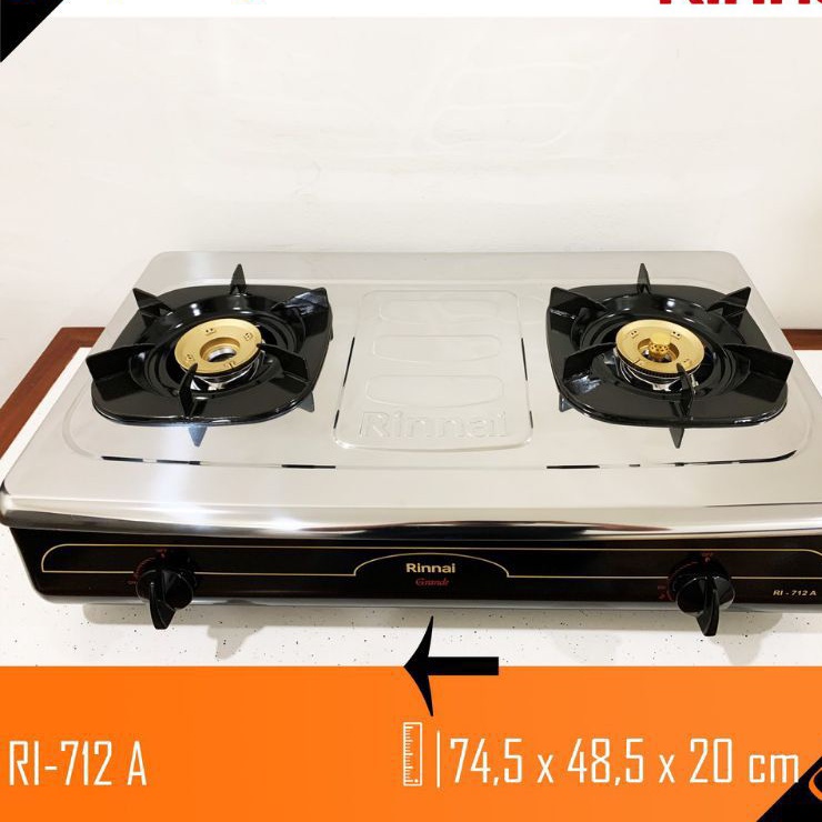 Jual Kompor Gas Rinnai 2 Tungku Api Lilin Ri 712 A Indonesia Shopee Indonesia