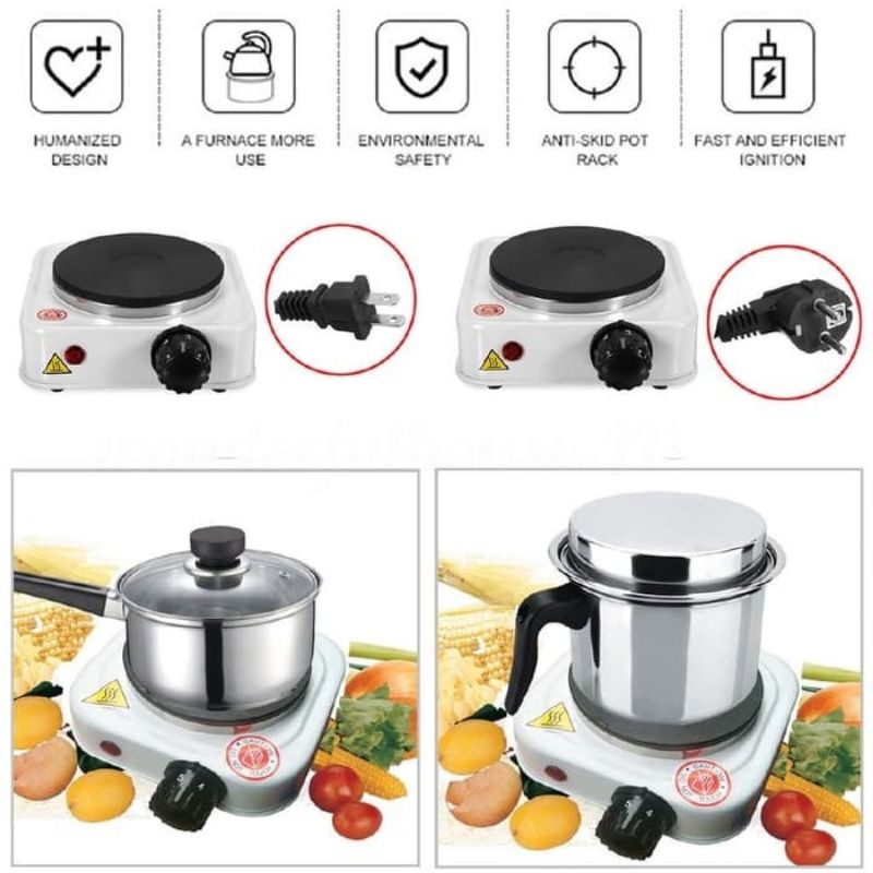 Termurah // Kompor Listrik Mini // Hot Plate Cooking 500W