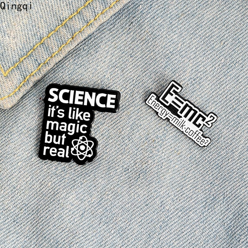 Bros Pin Enamel Desain Kutipan Science Is Magic But Real Energi Untuk Hadiah