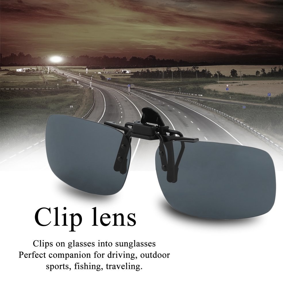 Kacamata Hitam Jepit Lensa Jepit kaca mata Biasa jadi Anti UV UV400 Polarized untuk Berkendara