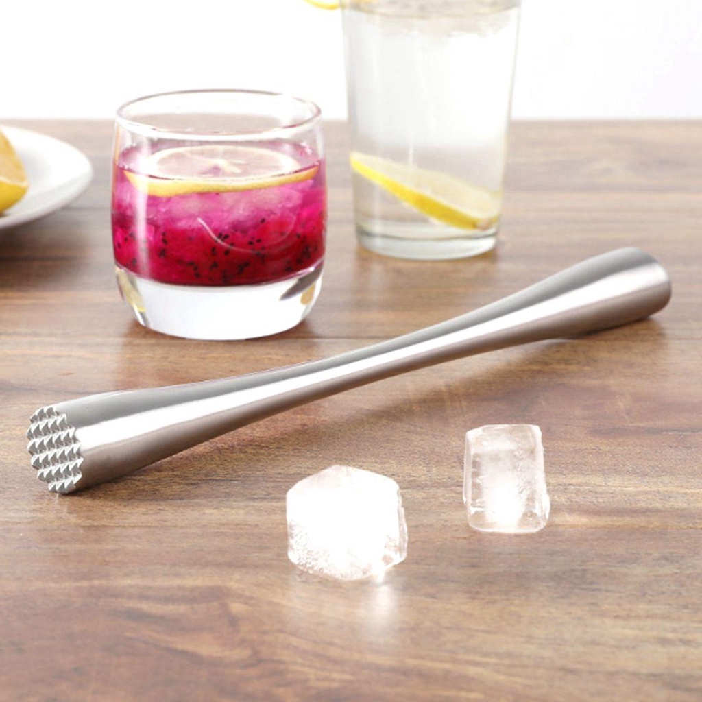 【 ELEGANT 】 Mojito Muddler Bar Dapur Old Fashioned Stainless Steel Rod Hammer Stirrer Alat