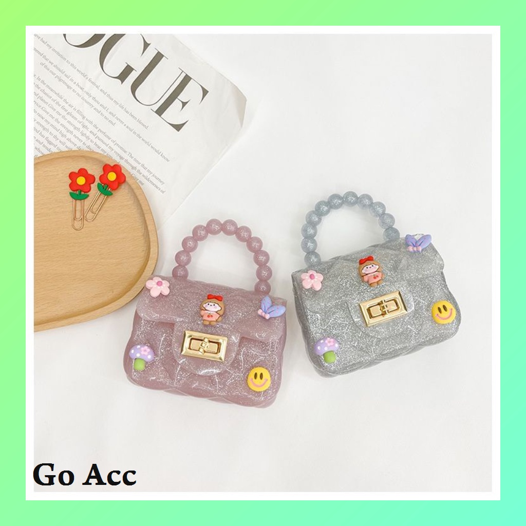 Tas silikon anak warna cantik selempang bahu FT36