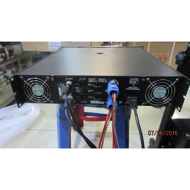 (PETI KAYU) power profesional amplifier black spider BA 1000 H