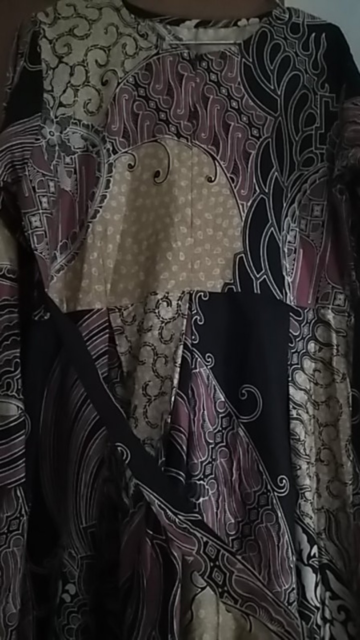 (bisa Cod) Realpict Ms Gamis Batik Sriwedari Maxi Bumil/busui Katun Sogan Allsize Ld 104-110