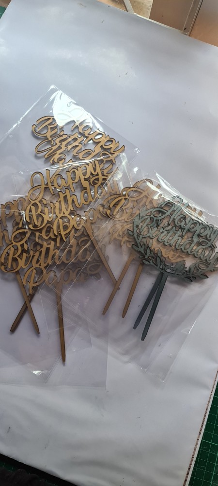 (bisa Gosend) Cake Topper - Happy Birthday - Ada Warna Baru : Dark Teal - Dekorasi Kue Ulang Tahun