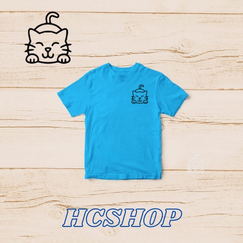 Kaos Anak kucing lucu Ideal Usia 2-16th Unisex Cowok Cewek Kaos Oblong Anak Pakaian Anak