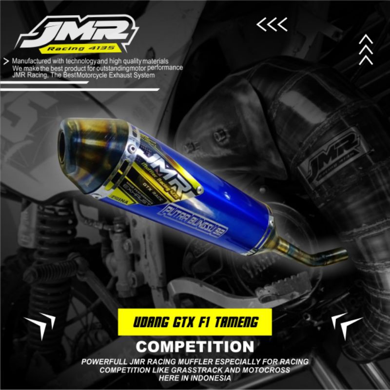 SILINCER KNALPOT 2 TAK MODEL TRAIL BLUE COATING JMR RACING 4135