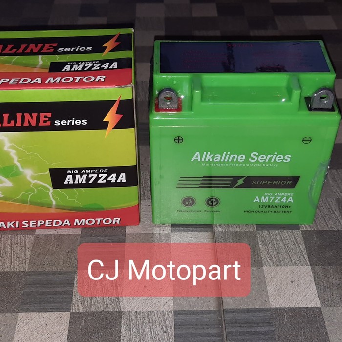 AKI ALKALINE GM7Z4A THUNDER FULL KERING 12V 9Ah 10Hr KUALITAS TERBAIK