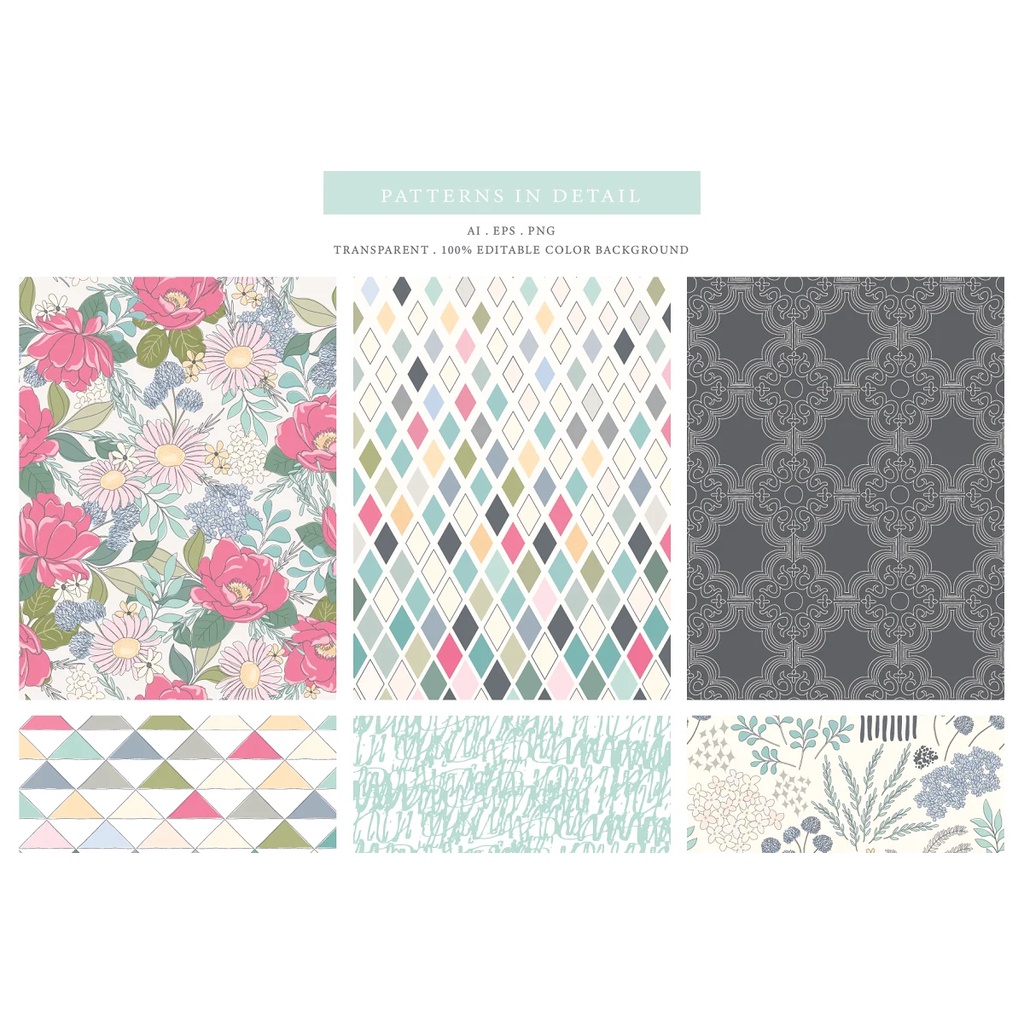 Floral Pattern Design Set