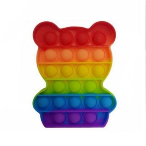 plannetamazing Mainan anak BOOMING Fidget spinner POP IT SUPER MURAH-BERUANG RAINBOW