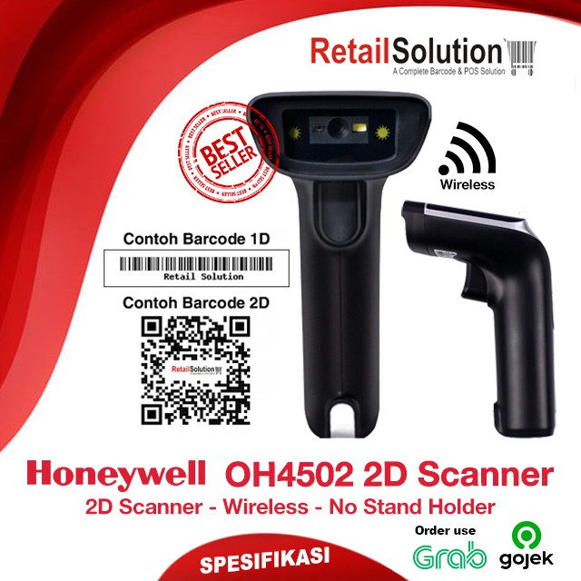 Barcode Scanner Wireless 2D QR CODE - Honeywell OH4502 / OH-4502
