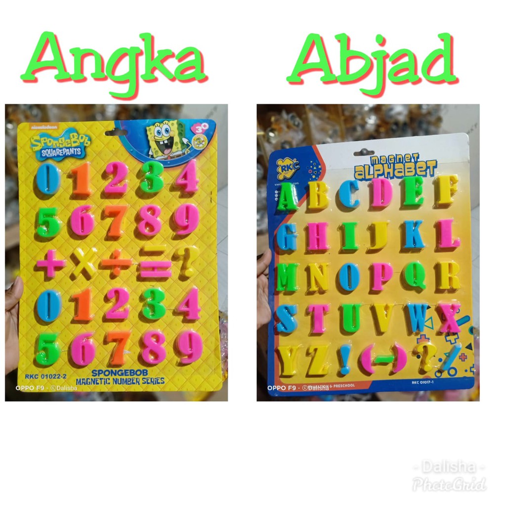 Magnet Abjad Magnet Angka Mainan Edukasi Magnet ABC Magnet 123