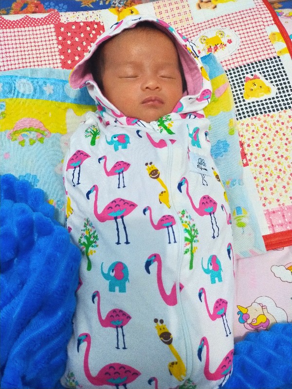 Bedong Dita Bayi Instan Motif Bulak Balik (swaddle In 2 Sides)