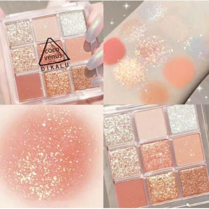 Medan Termurah Korean eyeshadow Glitter pallete Dikalu coco venus matte eyeshadow