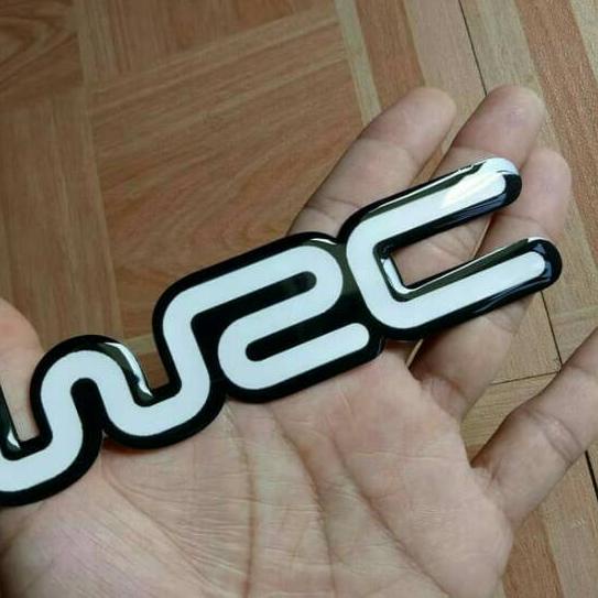 

(C22WL)⭐ Stiker wrc timbul putih >.