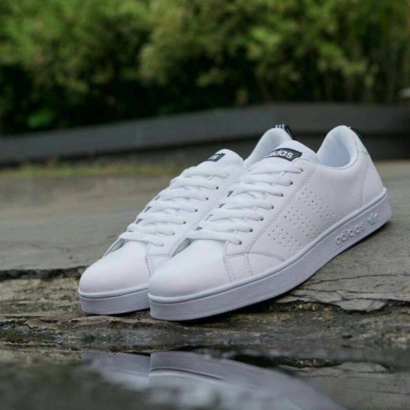 Sepatu Adidas Neo Advantage Import Vietnam Premium Full White Putih Sneakers Sekolah Kerja