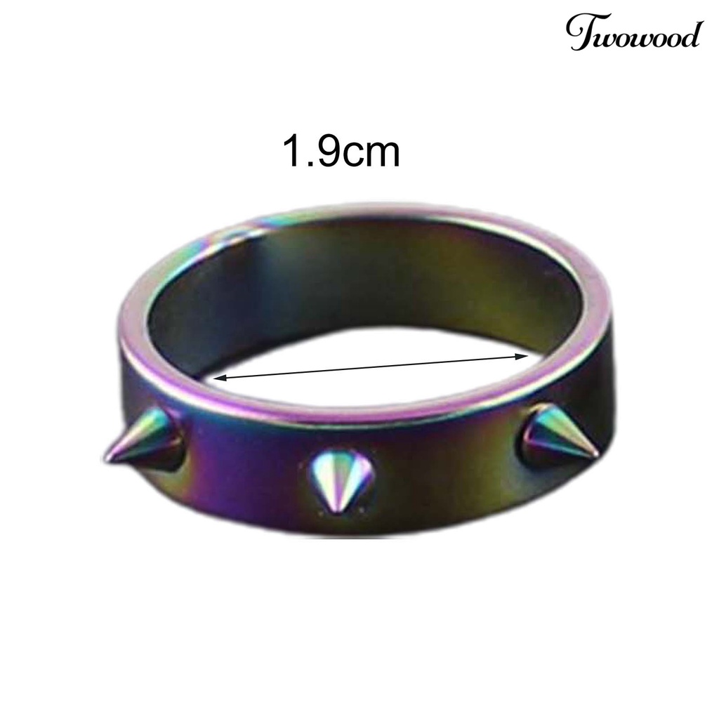 Twowood Portable Ring Easy Match Stainless Steel Decorative Exquisite Finger Ring for Daily