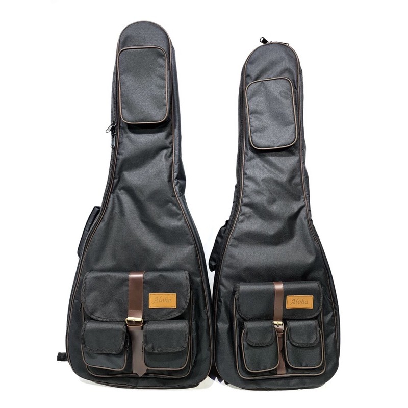 Tas Gitar Akustik Model GIGBAG Warna Hitam Jumbo 3/4 Busa 10 mm Merk ALOHA Premium Jakarta