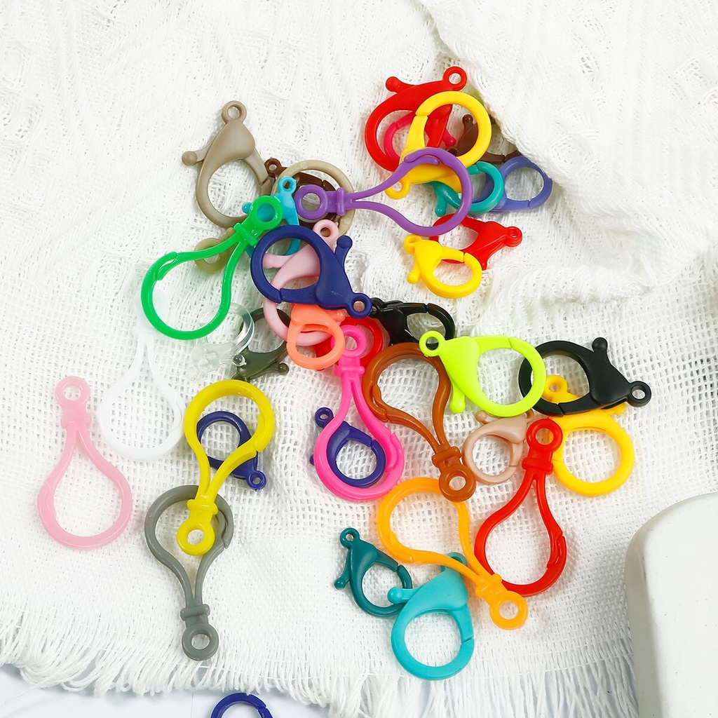 10Pcs 17mm/24mm Mix Color Plastic Lobster Clasp Hook Connectors for Necklace&amp;Bracelet Chain DIY Jewelry Findings Supplies