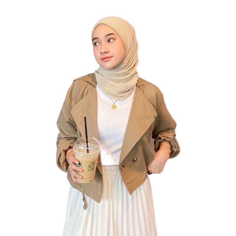 FLASH SALE Aaruhi Crop Blazer By Laifuniq - Blazer wanita lengan panjang - Crop blazer kekinian - Ba