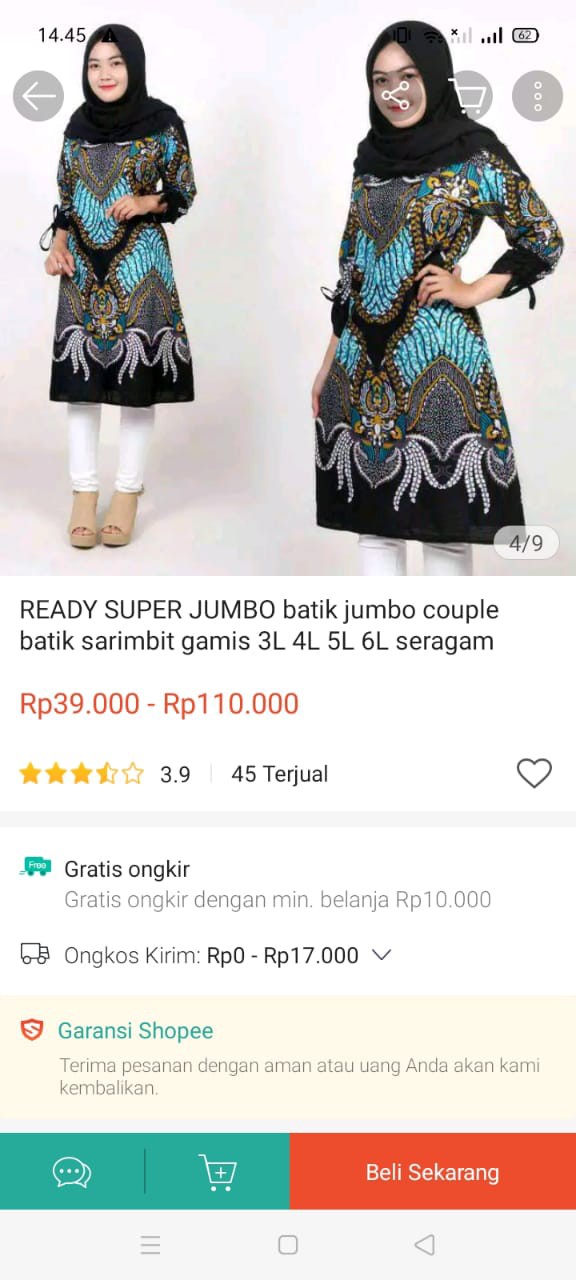 Ready Super Jumbo Batik Jumbo Couple Batik Sarimbit Gamis 3l 4l 5l 6l Seragam Pesta Multazam