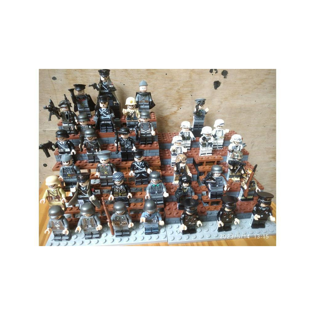 Minifigure world war II WW2 seri Jerman Fuhrer dan senjata brick