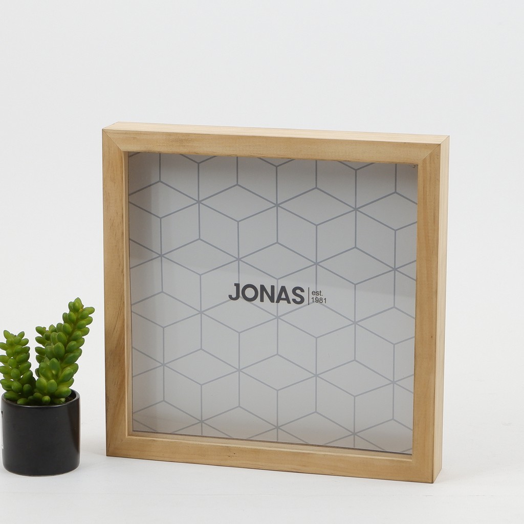 JONAS Bingkai 20x20 3D Kayu Natural Coklat Frame Foto JONAS Bingkai 20x20 3D Kayu Natural Coklat Frame Foto