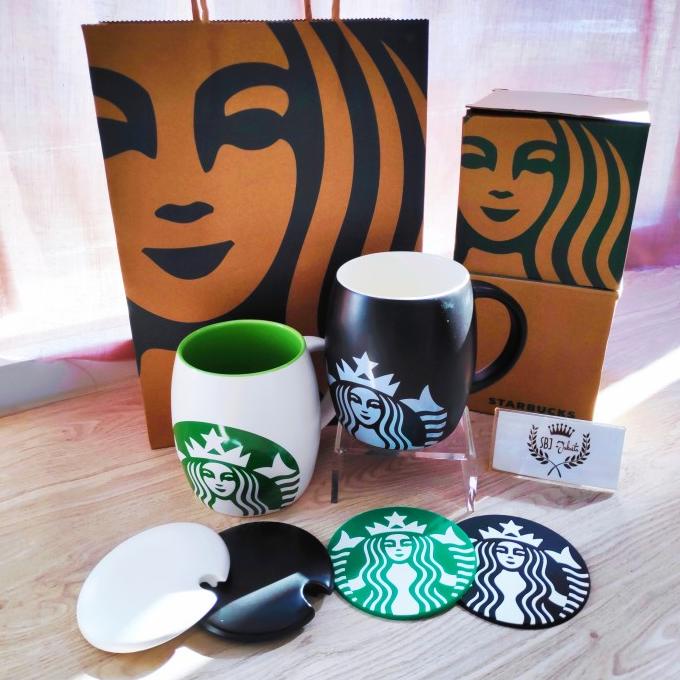 Cangkir Keramik Starbucks Gift Set Ceramic Mug Starbucks 400ml Premium