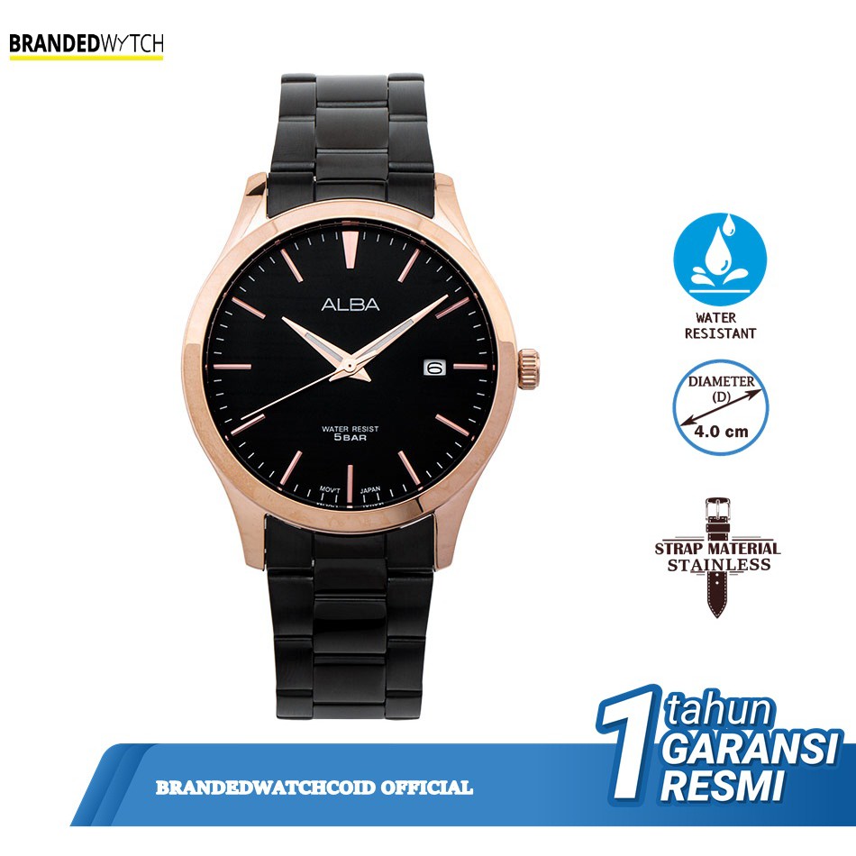 Alba AS9M30X1 Jam Tangan Pria Alba AS9M30 Original Diameter 4,0 cm