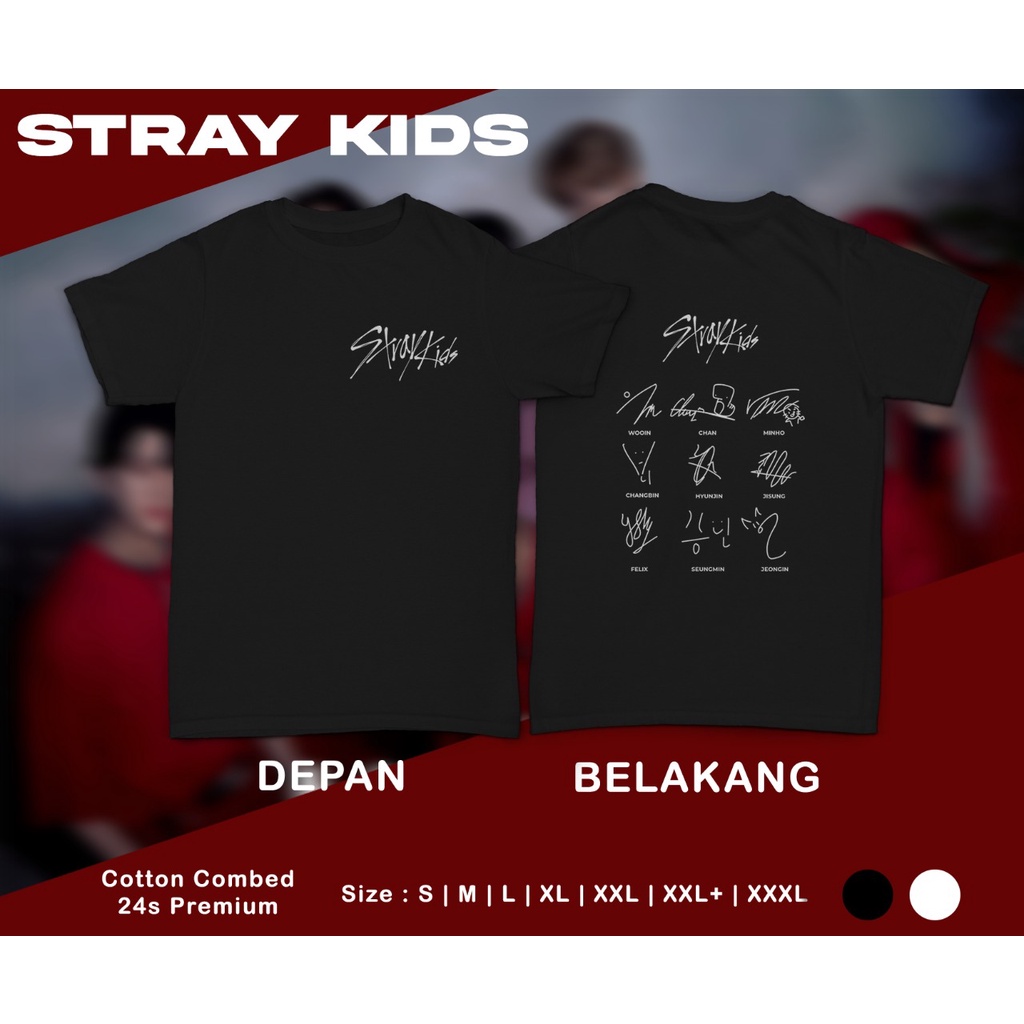 Pretty Savage- Kaos Oversize Stray Kids Sign Depan Belakang