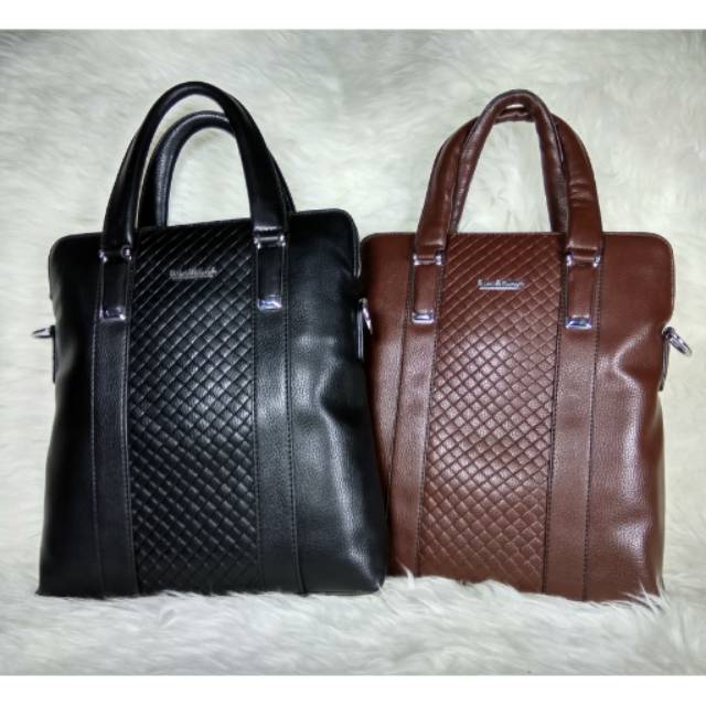 Tas selempang tenteng pria import motif anyam