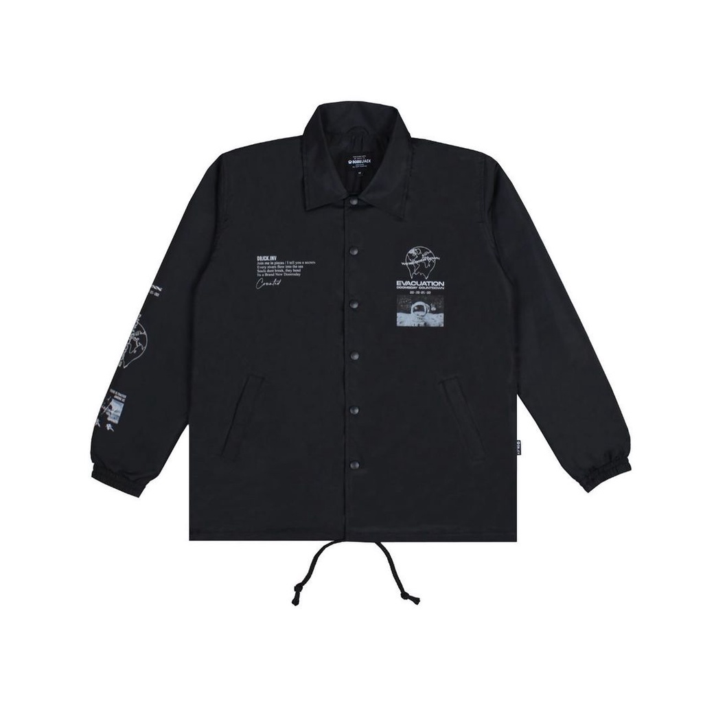 Jaket Dobujack Coach Jacket Afraid Black Jaket Dobujack Premium Terbaru