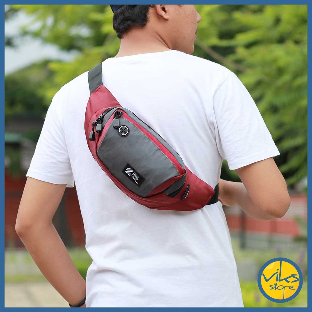 Tas Selempang Cowok Pria Tas Pinggang Waist Bag Sling Bag Distro Kuzatura Lokal Premium