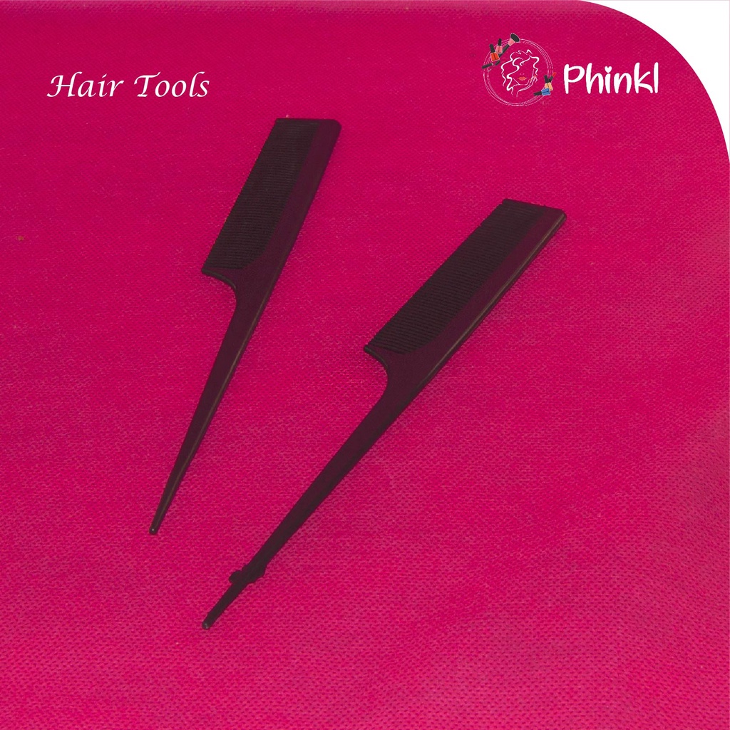 `ღ´ PHINKL `ღ´ sisir sasak lancip plastik polos perlengkapan salon untuk sanggul penebal rambut